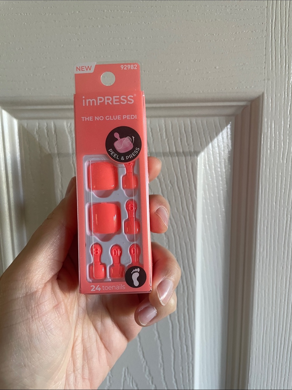 imPRESS No Glue Pedi Toe Nails - Coral